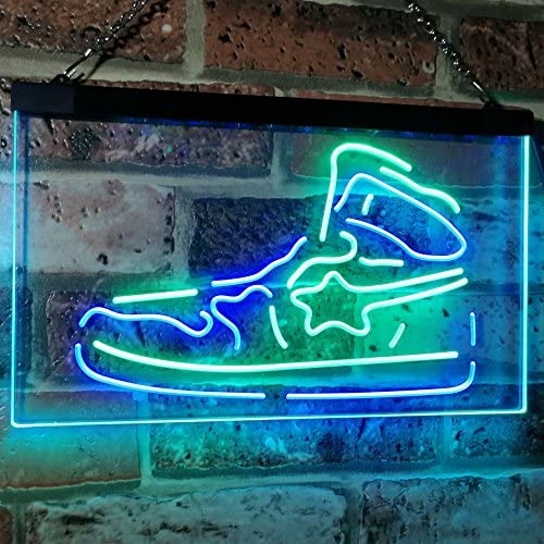 Sneaker Sport Shoe Store Shop Dual LED Neon Light Sign